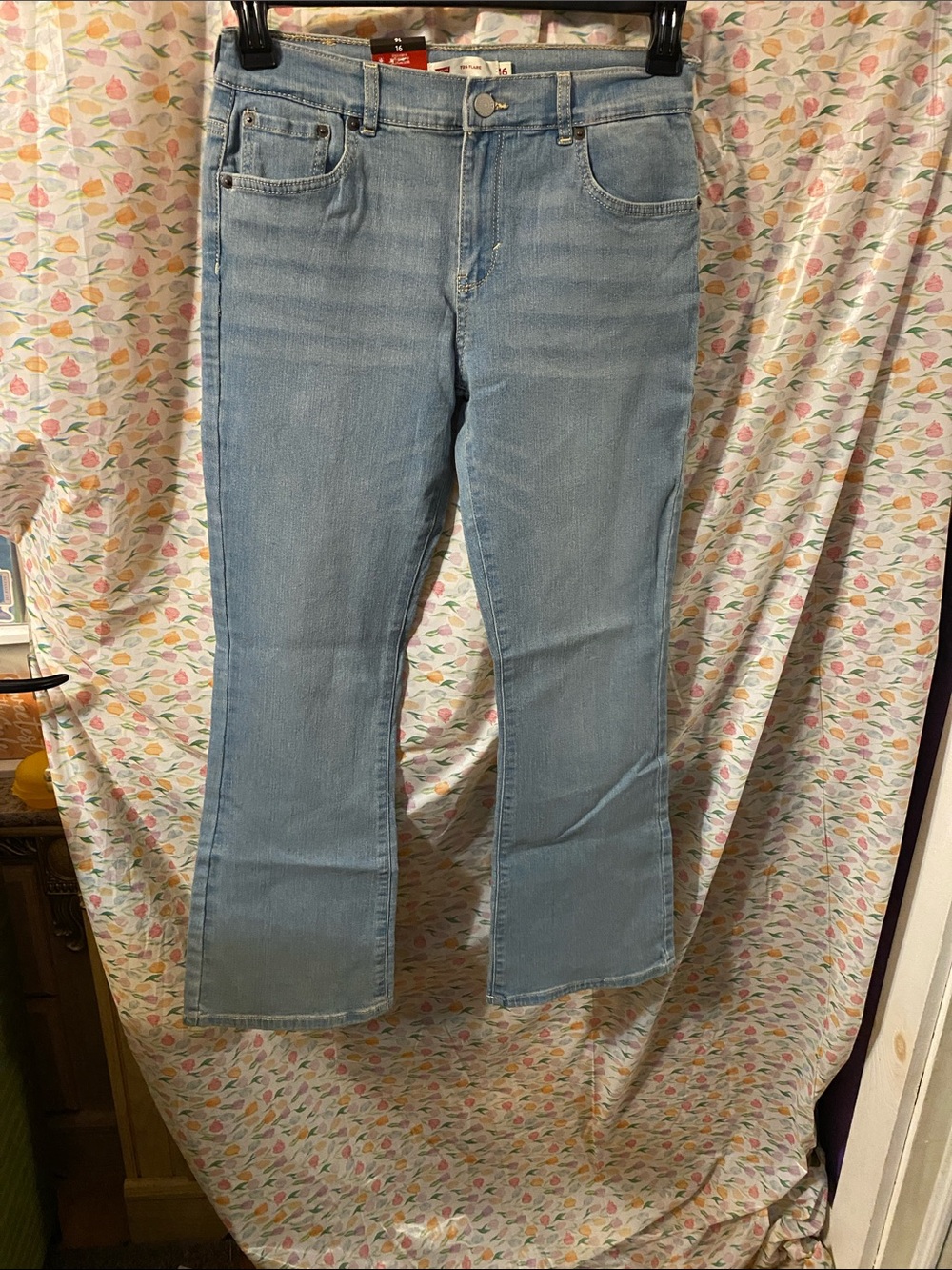 Girl’s Levi’s Flare Denim Blue Jean